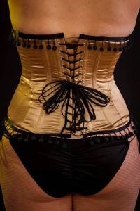 Gold fringe Candy Belle corset